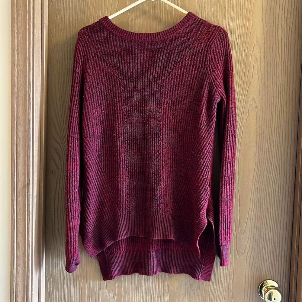Women’s red knit sweater